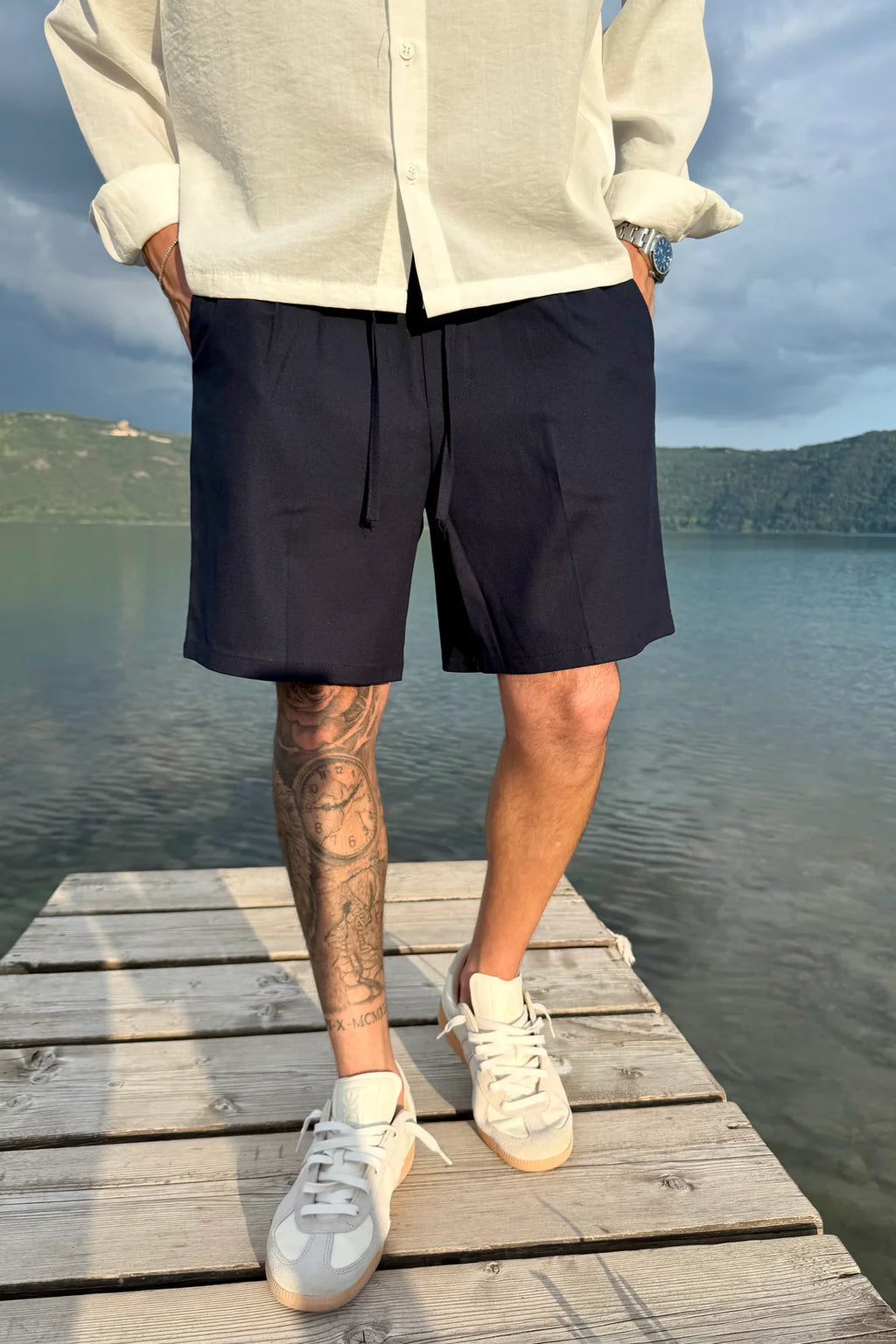 Pantalon corto de lino