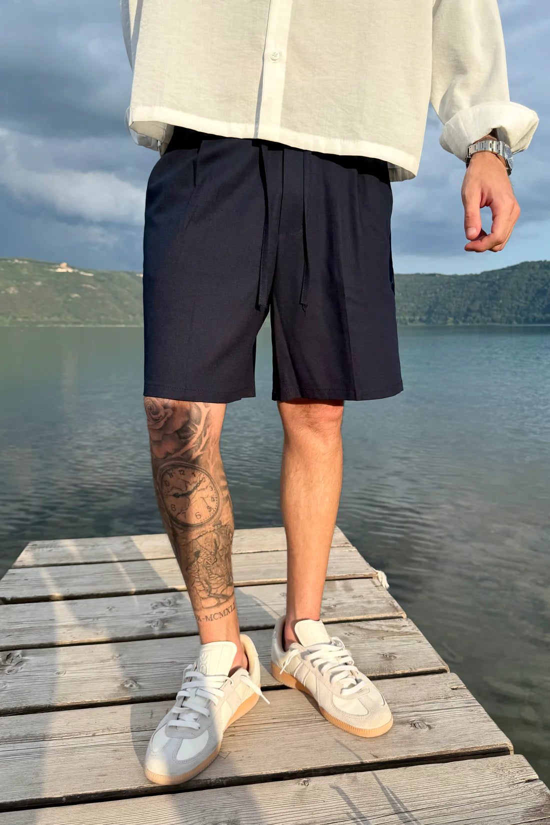 Pantalon corto de lino
