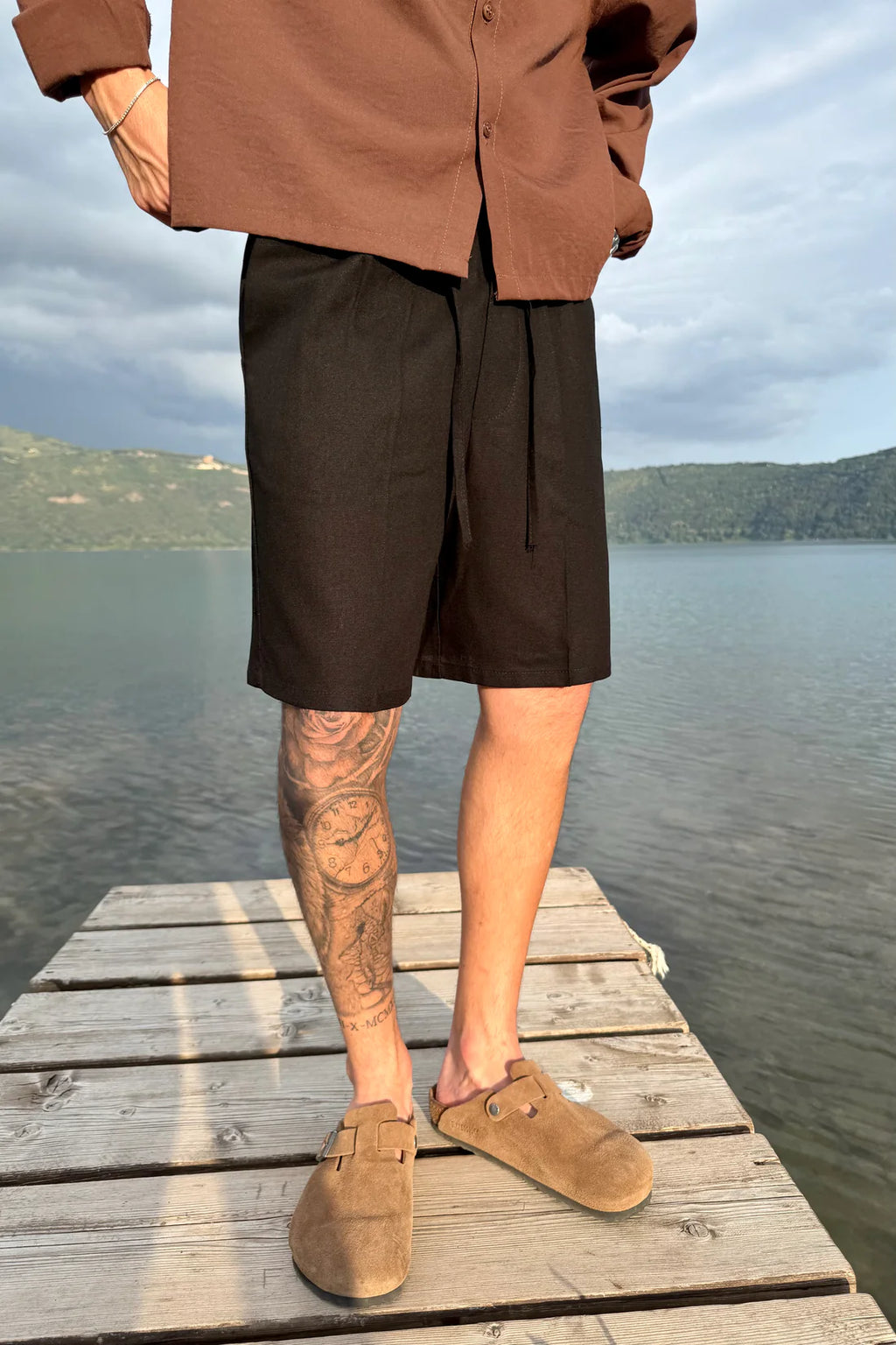Pantalon corto de lino